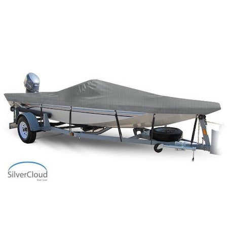 Eevelle Boat Cover JON STYLE BASS BOAT, Outboard Fits 23ft 6in L up to 96in W Silver SCJB2396B-SLR